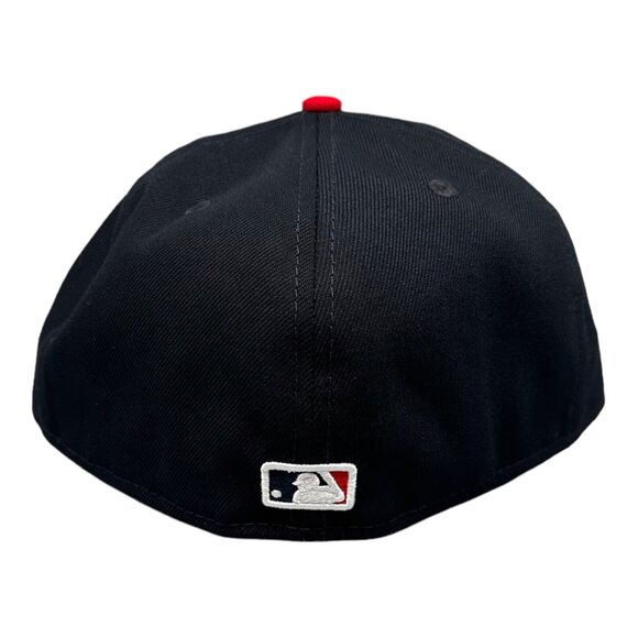 New Era 59FIFITY‎ Atlanta Braves 95 WS Side Patch Fitted Hat Navy Size 7 3/4 - Picture 2 of 5